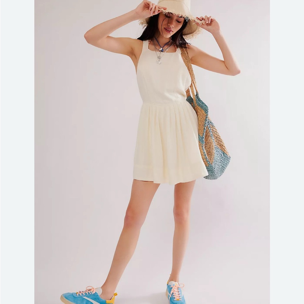 FREE PEOPLE resort wear vacation dress butter yellow